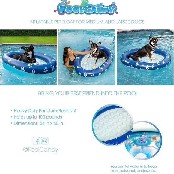 NEW PoolCandy Inflatable Pet Float - Picture 3 of 6